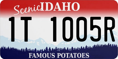 ID license plate 1T1005R