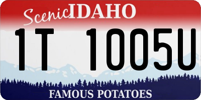 ID license plate 1T1005U