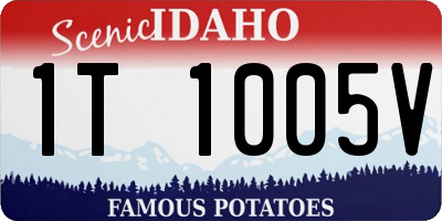 ID license plate 1T1005V