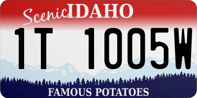 ID license plate 1T1005W