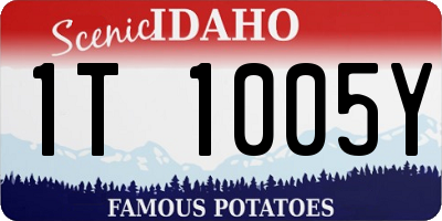 ID license plate 1T1005Y