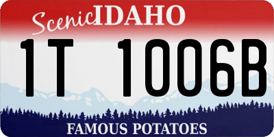 ID license plate 1T1006B