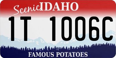 ID license plate 1T1006C
