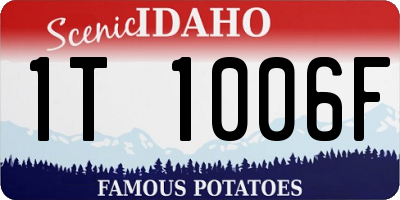 ID license plate 1T1006F