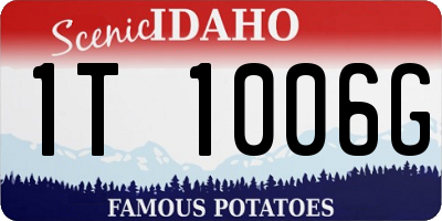 ID license plate 1T1006G