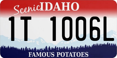 ID license plate 1T1006L