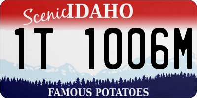 ID license plate 1T1006M