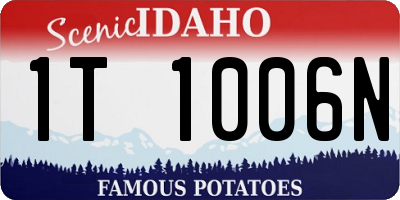 ID license plate 1T1006N