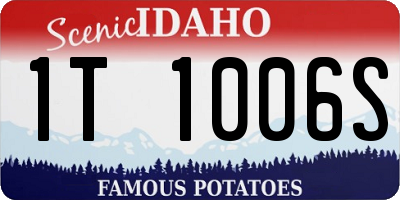 ID license plate 1T1006S