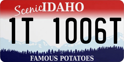 ID license plate 1T1006T