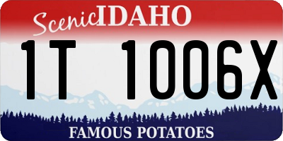 ID license plate 1T1006X