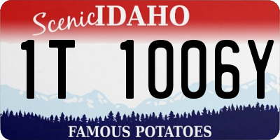 ID license plate 1T1006Y
