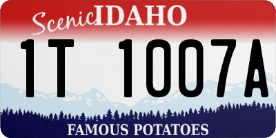 ID license plate 1T1007A
