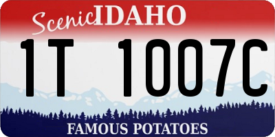 ID license plate 1T1007C