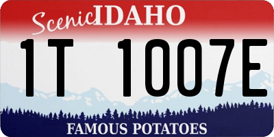 ID license plate 1T1007E