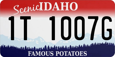 ID license plate 1T1007G