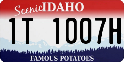 ID license plate 1T1007H