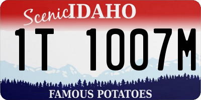 ID license plate 1T1007M