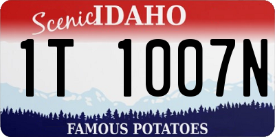ID license plate 1T1007N