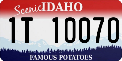 ID license plate 1T1007O