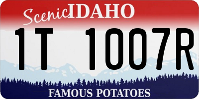 ID license plate 1T1007R