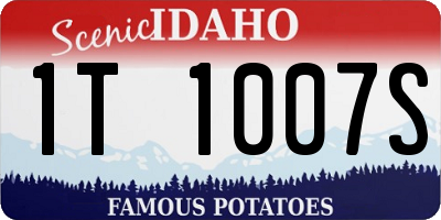 ID license plate 1T1007S