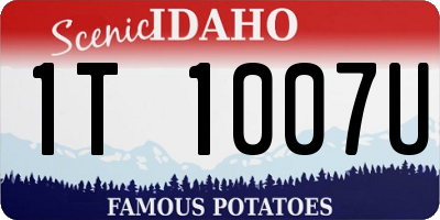 ID license plate 1T1007U