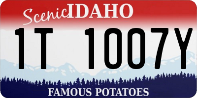 ID license plate 1T1007Y