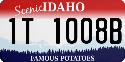 ID license plate 1T1008B