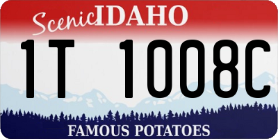 ID license plate 1T1008C