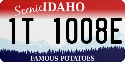 ID license plate 1T1008E