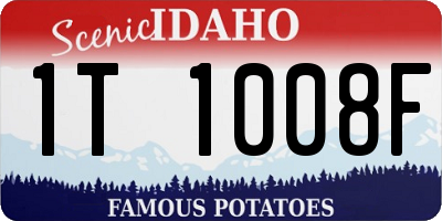 ID license plate 1T1008F