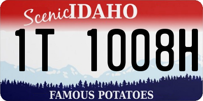 ID license plate 1T1008H