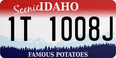 ID license plate 1T1008J