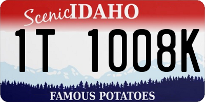ID license plate 1T1008K