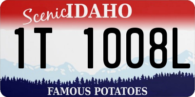 ID license plate 1T1008L