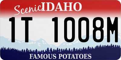 ID license plate 1T1008M