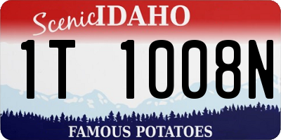 ID license plate 1T1008N