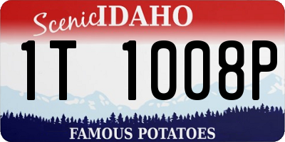ID license plate 1T1008P