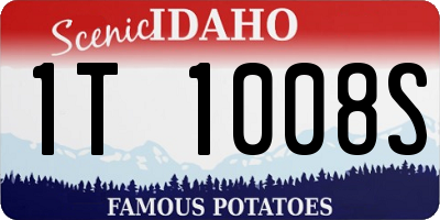ID license plate 1T1008S