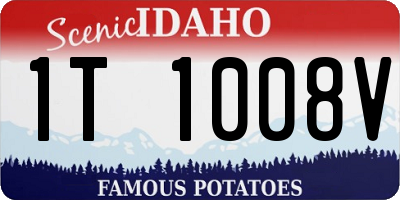 ID license plate 1T1008V
