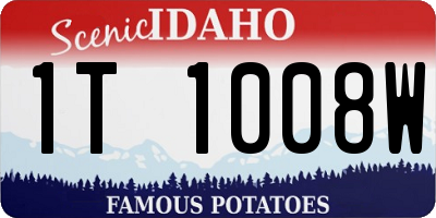 ID license plate 1T1008W