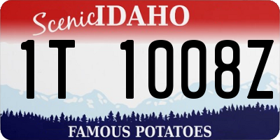 ID license plate 1T1008Z