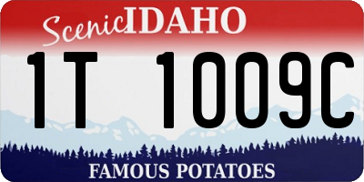 ID license plate 1T1009C