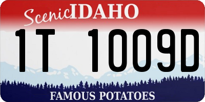 ID license plate 1T1009D