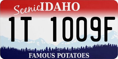 ID license plate 1T1009F