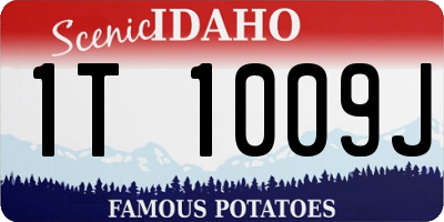 ID license plate 1T1009J