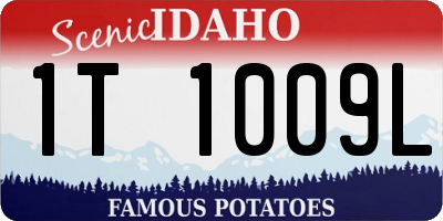 ID license plate 1T1009L