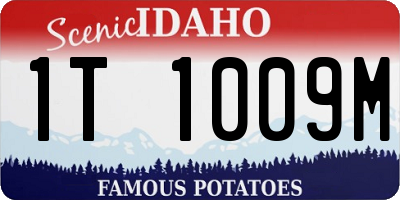 ID license plate 1T1009M