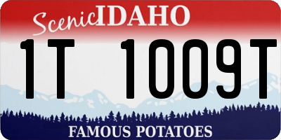 ID license plate 1T1009T